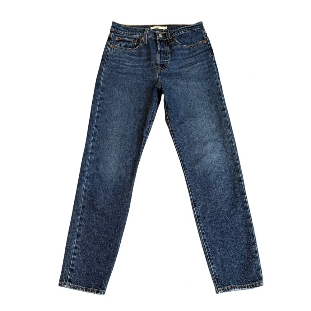 Levi’s Premium Wedgie Fit Button Fly Ankle Jeans Blue Size 27 #1732